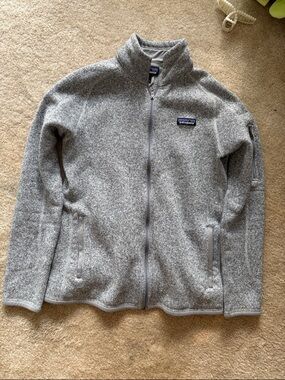 Patagonia Heather Gray Full-Zip Sweater Fleece
